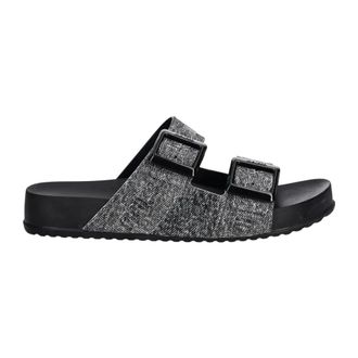 Melissa Schoenen, Dames, Grijs, 35 EU, Denim, Cozy M Lover Slide Denim