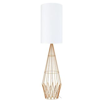 Tosel Lamp&aacute;ra de pie metal Alt.165cm cobre ;Pantalla: blanco o