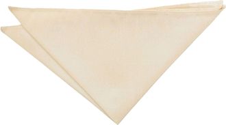 DQT Plain Shantung Wedding Handkerchief Pocket Square for Men in Beige