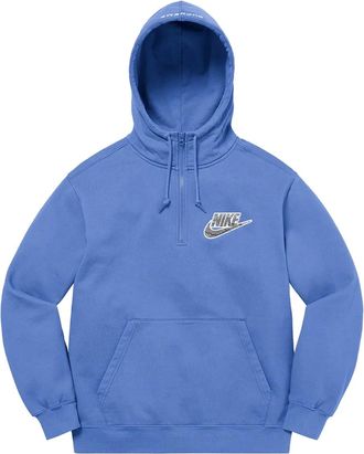 SUPREME x Nike half-zip hoodie - Blauw