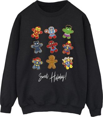 MARVEL Heren Gingerbread Avengers Sweatshirt (Zwart)