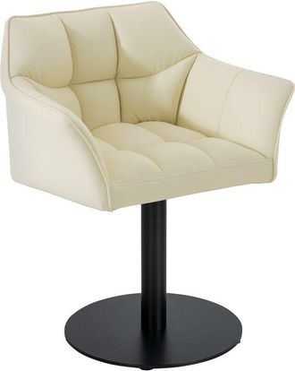 Clp Silla Lounge Damaso Crema Simil Cuero