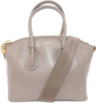 Givenchy Pre-owned Handbags, female, Gray, Size: ONE SIZE Pre-owned Leather handbags