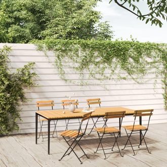 vidaXL Vidaxl - Sillas De Jard&iacute;n Plegables 6 Uds Madera Maciza Acacia Y Acero