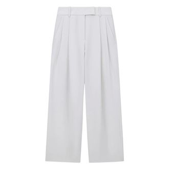 Giorgio Armani Pantalones Anchos con Doble Pinza - Trousers - Mujer - Blanco - S