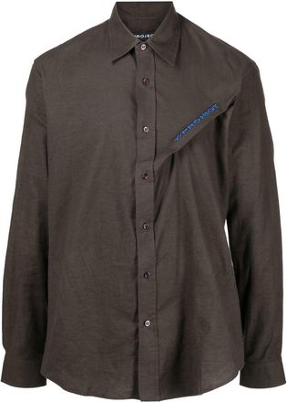 Y / Project long-sleeve button-fastening shirt - men - Cotton - L - Grey