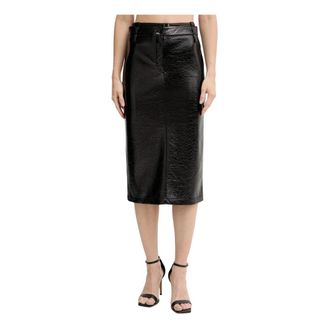 Pinko Pinko - Raimunda Midi Rok - Dames - Rokken - Zwart - Maat: XS Leer