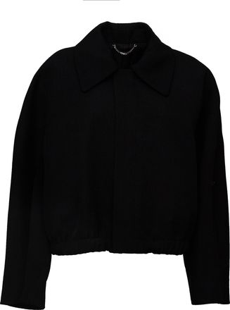 Victoria Beckham Arden Oversized Shoulder Gabardine Bomber Jacket