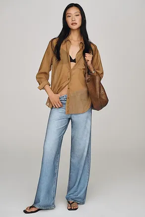 AG - Adriano Goldschmied AG Adria Mid-Rise Wide-Leg Sweatpant Jeans