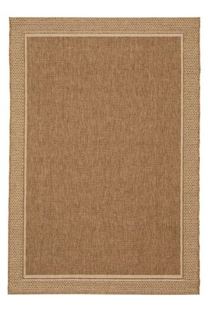 AFK Living Alfombra interior-exterior f&aacute;cil de mantener marr&oacute;n 160 x 230 cm