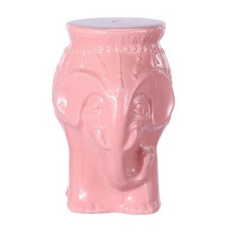 Jonathan Y Designs Orla 18.5 Modern Bohemian Elephant Ceramic Garden Stool in Pink at Nordstrom