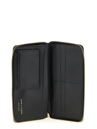 Comme Des Gar&ccedil;ons Polka Dot Calfskin Wallet - Black