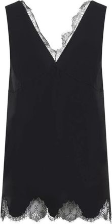 Carven Lingerie Top - Dames - Tops zonder mouwen - Zwart - S - Katoen - Tops