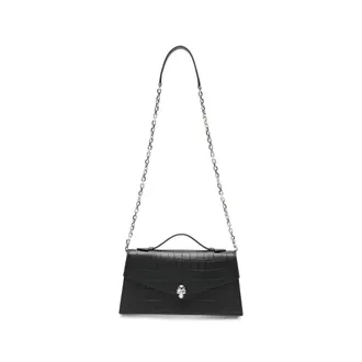 Alexander McQueen Skull Crocodile-effect Shoulder Bag