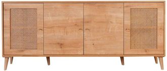 Dmora Dmora - Aparador Hypsipyle, Buf&eacute; De Sal&oacute;n, Aparador De Sal&oacute;n, Despensa De Cocina, 180x41 H81 Cm, Roble