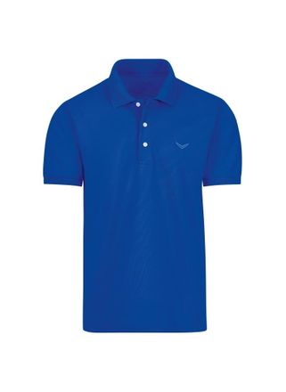 Trigema Poloshirt TRIGEMA TRIGEMA Poloshirt in Piqu&eacute;-Qualit&auml;t, Herren, Gr. 5XL, blau (royal), 100% Baumwolle, Basic, Shirts Poloshirt