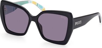 Pucci Emilio Pucci EP0176 01A Womens Sunglasses Black Size 58