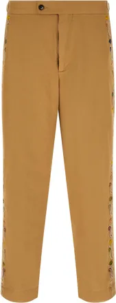 Bode Beige Cotton Casual Mens Pants