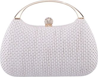 Nina Brando Frame Clutch in White at Nordstrom