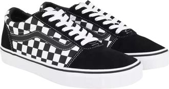 Vans Ward Checkered Sneaker in Black/White Suede Men