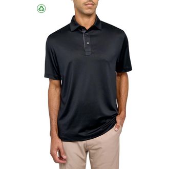Con.Struct Regular Fit Solid Recycled Performance Golf Polo in Black at Nordstrom, Size Xxx-Large