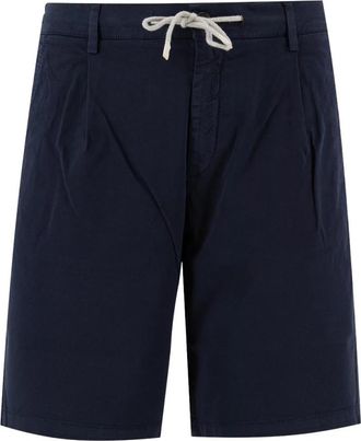 Eleventy Bermuda shorts met trekkoord - Heren - Korte Broeken - Blauw - W30 - Korte Broeken
