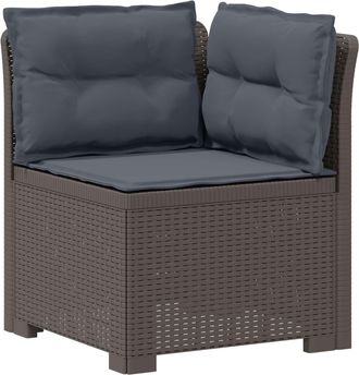 vidaXL Sill&oacute;n Individual De Jard&iacute;n Con Cojines Apariencia De Ratan Pp Vidaxl