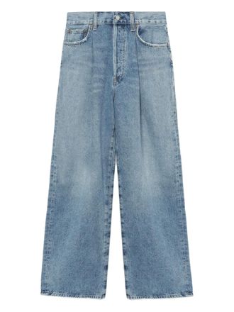 A Gold E Franka pleated jeans - women - Regenerative Cotton - 24 - Blue