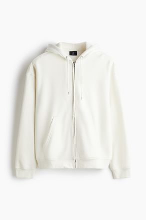 H&M Hoodiejacke in Loose Fit - Whitw