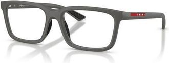 Prada 54mm Rectangle optical glasses in Grey at Nordstrom