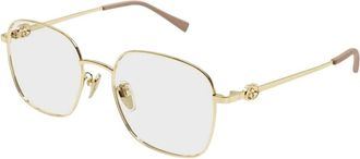 Gucci Square Metal Frame - Dames - Brillen - Geel - 53 MM - Accessoires