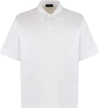 Roberto Collina Polo Shirt met Korte Mouwen - Heren - Polos - Wit - L - Tops