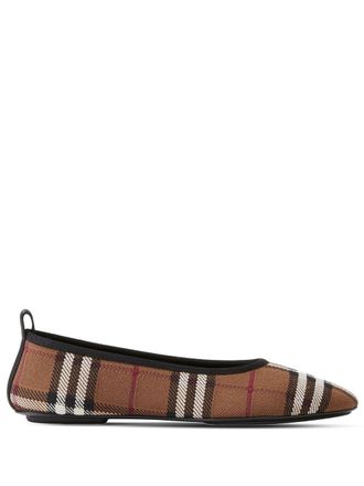 Burberry Ballerine a quadri - Marrone