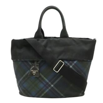 Prada Pre-owned Tote Bags, female, Multicolor, Size: ONE SIZE Pre-owned Nylon Tote Bag