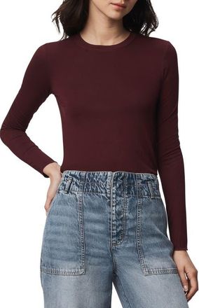 Splendid Long Sleeve Crewneck T-Shirt in Rosewood at Nordstrom, Size X-Small
