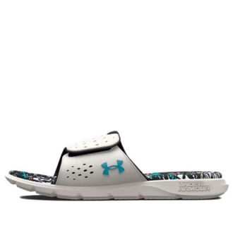 Under Armour (WMNS) Under Armour Ignite 7 Graphic Footbed Slide Grey Mist Floral 3026029-100