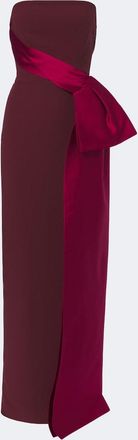 Roland Mouret Draped cr&ecirc;pe bustier gown