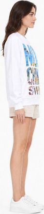 Moschino Logo-Graphic Printed Sweatshirt - White