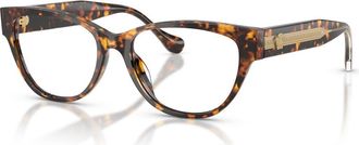 Versace 54mm Cat Eye optical glasses in Tortoise at Nordstrom