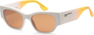 Karl Lagerfeld Unisex 52mm White Sunglasses KLJ6168S-105-52