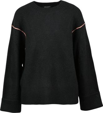A|X Armani Exchange Maglione Cannettato - Dames - Ronde hals truien - Zwart - S - Wol - Truien & Vesten