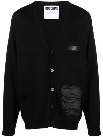 Moschino Ribgebreid vest - Zwart