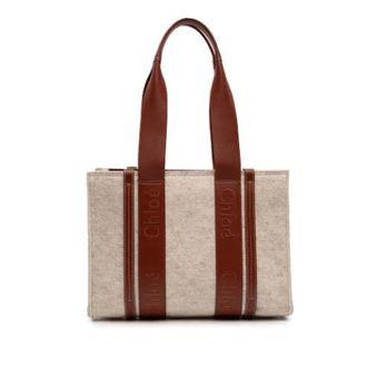 Chlo&eacute; Pre-owned Tote Bags, female, Brown, Size: ONE SIZE Pre-owned The Woody Tote