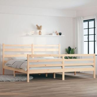 vidaXL Vidaxl - Estructura De Cama Sin Colch&oacute;n Madera Maciza De Pino 200x200 Cm