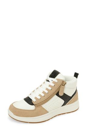 Billy Footwear Comfort Double Zip High Top Sneaker in White/Black at Nordstrom, Size 6.5