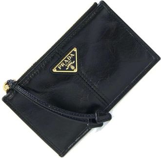 Prada Pre-owned Wallets, female, Black, Size: ONE SIZE Pre-owned Vintage Leather Wallet