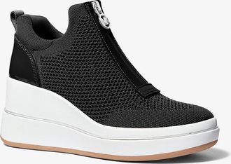 Michael Kors Emmy Mesh Zip-Up Wedge Trainer