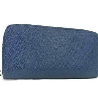 Louis Vuitton Taiga Blue Taiga Leather Long Wallet (Bi-Fold) (Pre-Owned)
