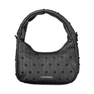 Valentino Handbags, female, Black, Size: ONE SIZE Quilted Studded Hobo
