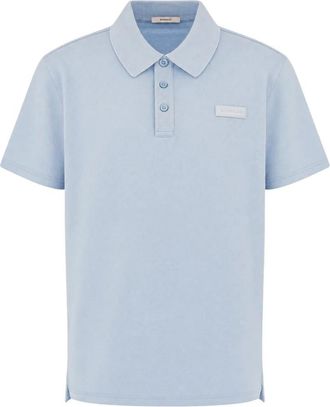 Givenchy Polo van katoen met Paris gros grain - Heren - Polos - Blauw - M - Katoen - Tops